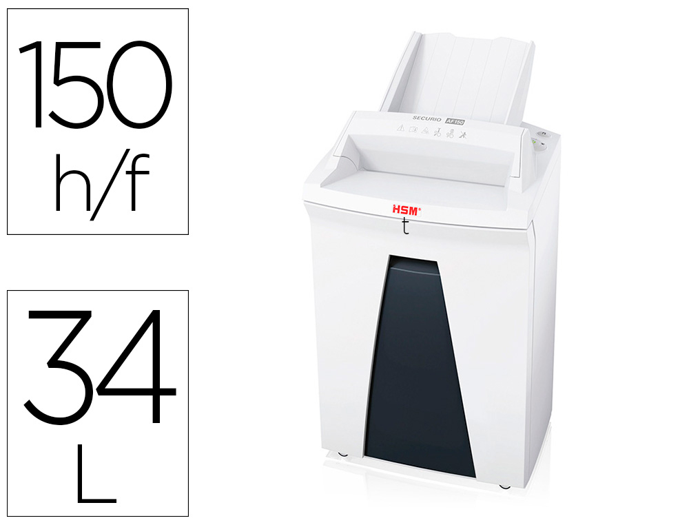 DESTRUCTORA DE DOCUMENTOS HSM SECURIO SECURIO AF150 CON SISTEMA AUTOFEED NIVEL DE SEGURIDAD 4 CAPACIDAD DE