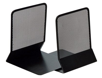 APOYALIBROS METALICO Q-CONNECT KF15098 REJILLA NEGRO JUEGO 165X152X135 MM