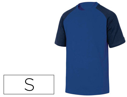 CAMISETA DE ALGODON DELTAPLUS COLOR AZUL/NEGRO TALLA S