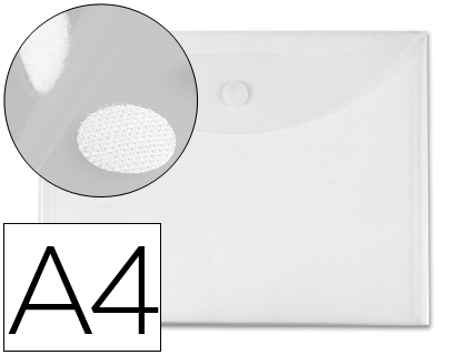 CARPETA LIDERPAPEL DOSSIER A4 CIERRE DE VELCRO TRANSPARENTE