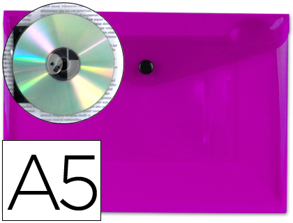 CARPETA LIDERPAPEL DOSSIER BROCHE 34356 POLIPROPILENO DIN A5 VIOLETA TRANSPARENTE