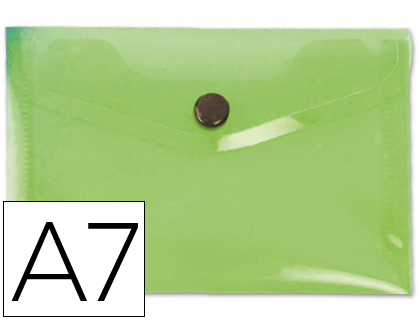 CARPETA LIDERPAPEL DOSSIER BROCHE 44223 POLIPROPILENO DIN A7 VERDE TRANSLUCIDO