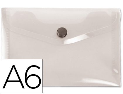 CARPETA LIDERPAPEL DOSSIER BROCHE 44234 POLIPROPILENO DIN A6 TRANSPARENTE TRANSLUCIDO