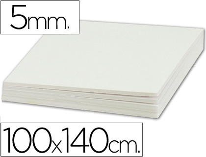 CARTON PLUMA LIDERPAPEL BLANCO DOBLE CARA 100X140CM ESPESOR 5MM