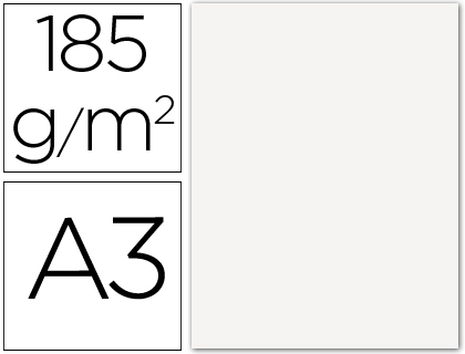 CARTULINA CANSON DIN A3 01 BLANCO 185 GR -UNIDAD-