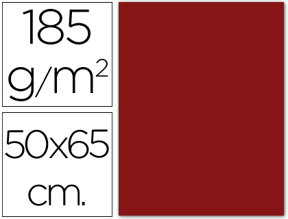 CARTULINA CANSON 50X65 16 ROJO GRANATE CM 185 GR -UNIDAD-