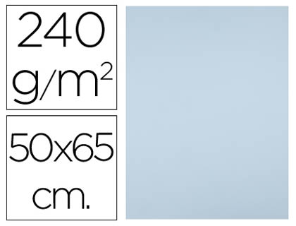 CARTULINA LIDERPAPEL 50X65 CM 240G/M2 CELESTE