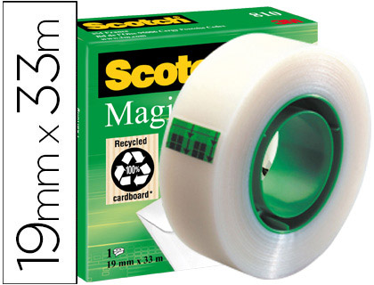 CINTA ADHESIVA SCOTCH-MAGIC INVISIBLE 33 MT X 19 MM