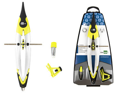 COMPAS LIDERPAPEL ONE CON BIGOTERA ADAPTADOR UNIVERSAL YMINAS COLORES SURTIDOS