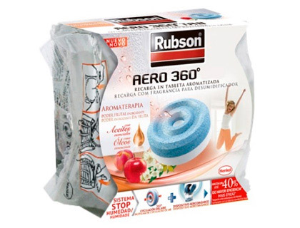 RECAMBIO PASTILLA DESHUMIDIFICADOR RUBSON AERO 360º AROMATERAPIA FRESCURA