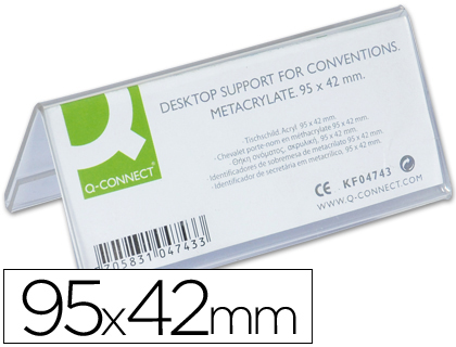 IDENTIFICADOR SOBREMESA Q-CONNECT METACRILATO 95X42 MM REF.5730