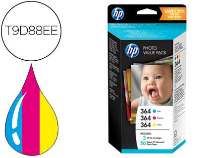 INK-JET HP 364 DESKJET3070A / PHOTOSMART 5510 / B010A / C309N / B8550 / C63241 / D5460 PACK MULTICOLOR