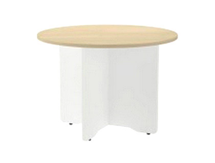 MESA DE REUNION ROCADA MEETING 3005AW04 ESTRUCTURA MADERA BLANCO ALUMINIO EN ASPAS TABLERO BLANCO 100 CM