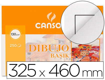 PAPEL DIBUJO BASIK 32.5X46 -130 GR -CON RECUADRO