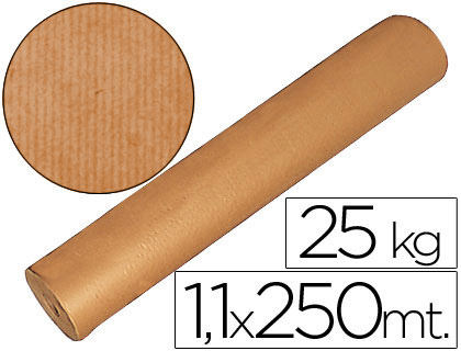 PAPEL KRAFT MARRON 1,10 MT X 250 MTS ESPECIAL PARA EMBALAJE