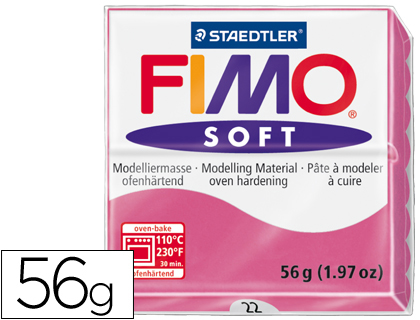 PASTA STAEDTLER FIMO SOFT 56 GR COLOR FRAMBUESA