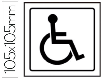 PICTOGRAMA SYSSA SEÑAL DE MINUSVALIDOS EN PVC 105X105 MM