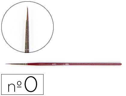 PINCELES ACUARELA LIDERPAPEL Nº 0 VIROLA CROMADA PELO ENGOMADO