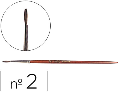 PINCELES ACUARELA LIDERPAPEL Nº2 VIROLA CROMADA PELO ENGOMADO