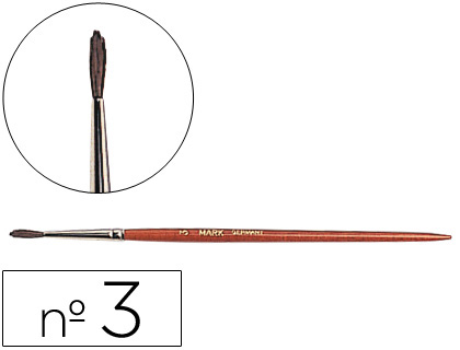 PINCELES ACUARELA LIDERPAPEL Nº3 VIROLA CROMADA PELO ENGOMADO