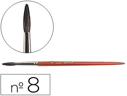 PINCELES ACUARELA LIDERPAPEL Nº 8 VIROLA CROMADA PELO ENGOMADO