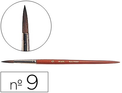 PINCELES ACUARELA LIDERPAPEL Nº 9 VIROLA CROMADA PELO ENGOMADO