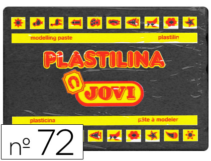 PLASTILINA JOVI 72 NEGRO UNIDAD TAMAÑO GRANDE
