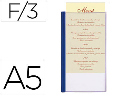 PORTA MENUS LIDERPAPEL PVC DIN A5 CON 3 FUNDAS