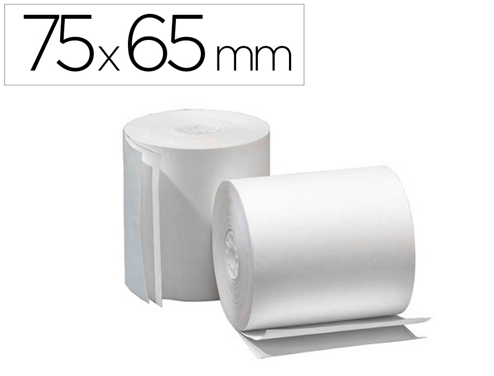 ROLLO SUMADORA Q-CONNECT ELECTRO 75 MM ANCHO X 65 MM DIAMETRO COPIATIVO CON 2 HOJASSIN BISFENOL A