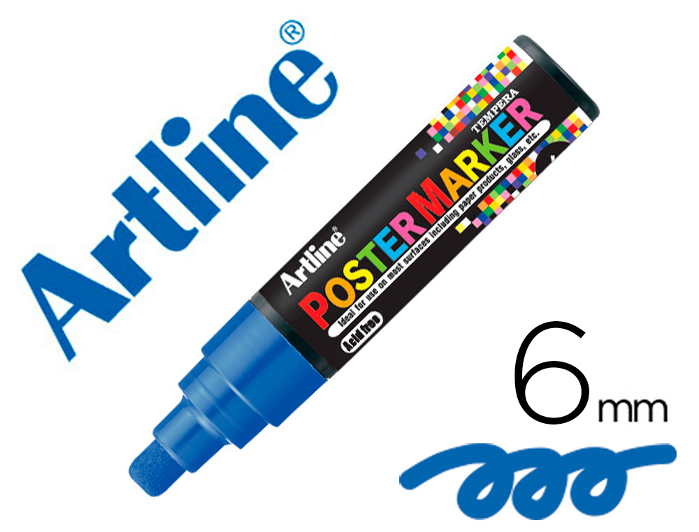 ROTULADOR ARTLINE POSTER MARKER EPP-6-AZU PUNTA REDONDA 6MM COLOR AZUL