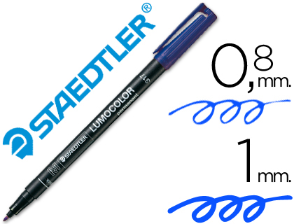 ROTULADOR STAEDTLER LUMOCOLOR RETROPROYECCION PUNTA DE FIBRAPERMANENTE 317-3 AZUL PUNTA MEDIA REDONDA 0.8-1 MM