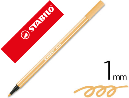 ROTULADOR STABILO ACUARELABLE PEN 68 OCRE OSCURO PUNTA GRUESA 1MM