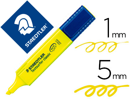 ROTULADOR STAEDTLER TEXTSURFER CLASSIC 364 FLUORESCENTE AMARILLO
