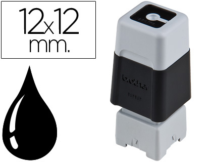 SELLO AUTOMATICO BROTHER 12 MM X 12 MM NEGRO