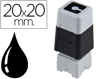 SELLO AUTOMATICO BROTHER 20 MM X 20 MM NEGRO