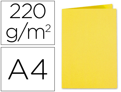 SUBCARPETA CARTULINA EXACOMPTA DIN A4 AMARILLO 220 GR