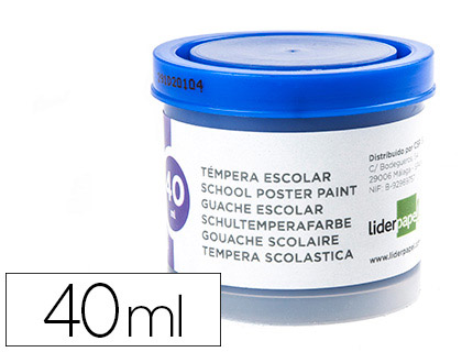 TEMPERA LIDERPAPEL ESCOLAR 40 ML AZUL ULTRAMAR