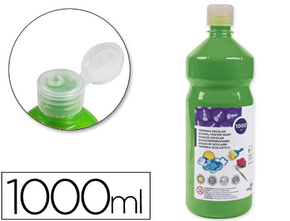 TEMPERA LIQUIDA LIDERPAPEL ESCOLAR 1000 ML VERDE