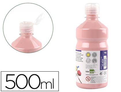 TEMPERA LIQUIDA LIDERPAPEL ESCOLAR 500 ML ROSA