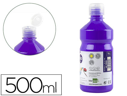 TEMPERA LIQUIDA LIDERPAPEL ESCOLAR 500 ML VIOLETA