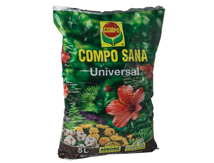 SUSTRATO COMPO UNIVERSAL PARA PLANTAS DE INTERIOR Y EXTERIOR SACO DE 5 LITROS