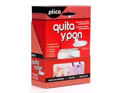 VELCRO ADHESIVO OVALADO PLICO QUITA Y PON BLISTER DE 24 UNIDADES