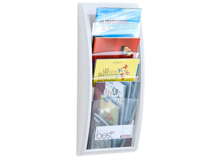 EXPOSITOR MURAL PAPERFLOW DIN A4 BLANCO 4 CASILLAS 650X290X95 MM