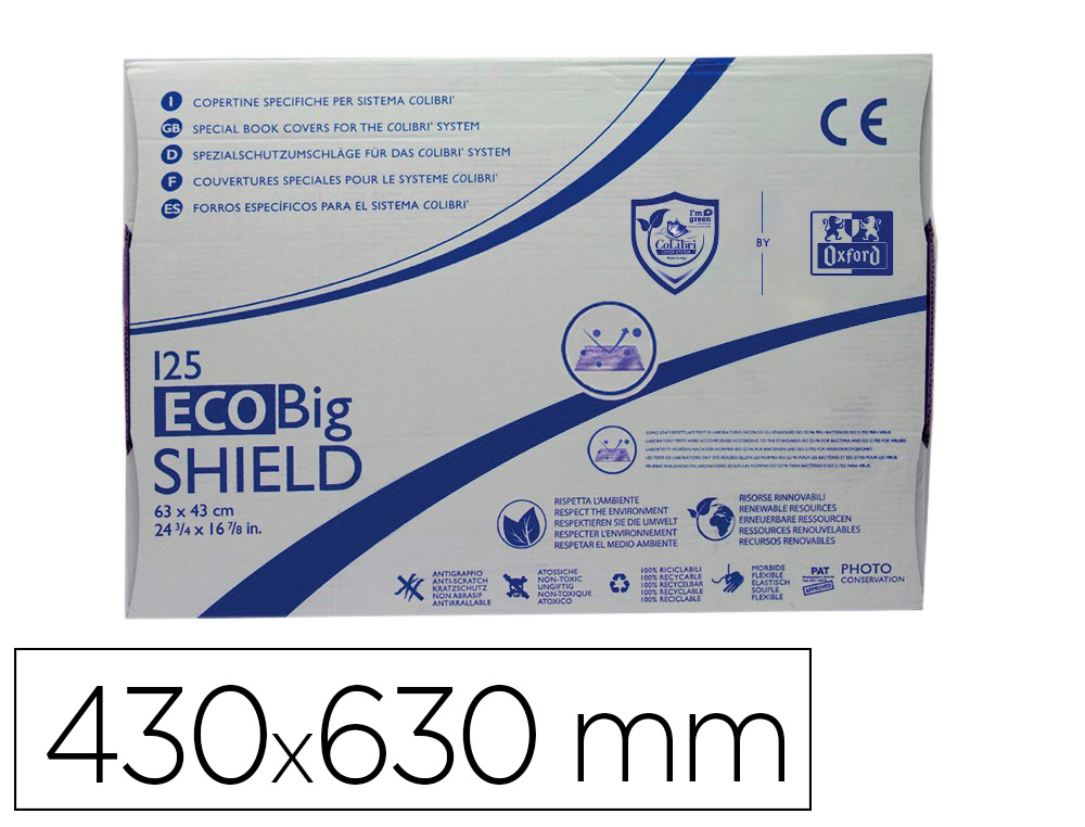 FUNDA PARA LIBROS COLIBRI ECO SHIELD BIG 430X630 MM
