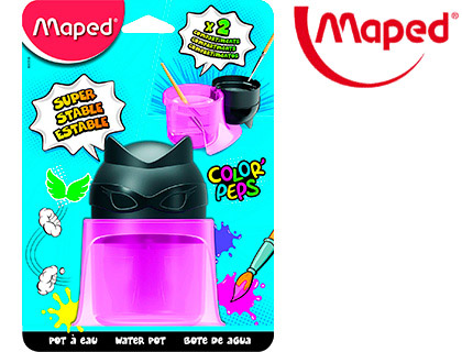 LIMPIADOR DE PINCELES MAPED COLOR PEPS 2 COMPARTIMENTOS SUPERHEROES
