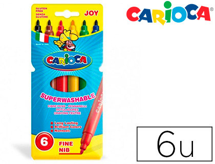 ROTULADOR CARIOCA JOY CAJA DE 6 COLORES SURTIDOS