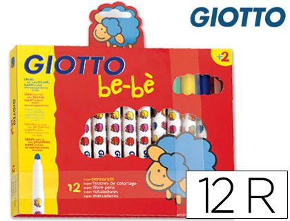ROTULADOR GIOTTO SUPER BEBE CAJA DE 12 UNIDADES COLORES SURTIDOS