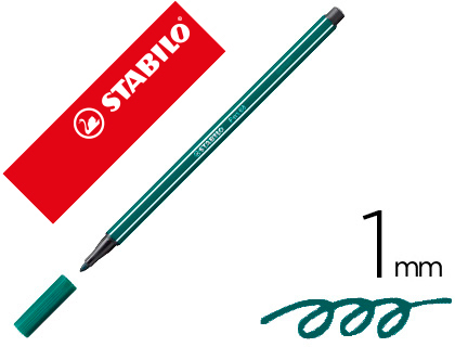 ROTULADOR STABILO ACUARELABLE PEN 68 AZUL VERDOSO PUNTA GRUESA 1MM