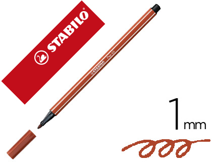 ROTULADOR STABILO ACUARELABLE PEN 68 SIENA TOSTADO PUNTA GRUESA 1MM
