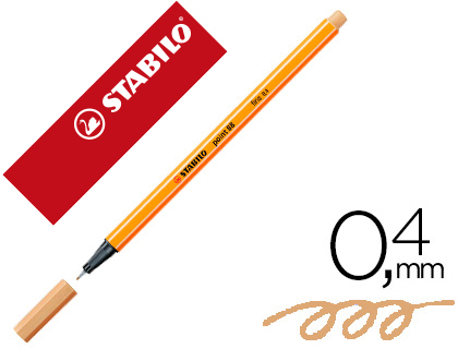 ROTULADOR STABILO PUNTA DE FIB RA POINT 88 OCRE PUNTA FINA 0,4MM
